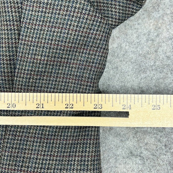 Ralph Lauren Blazer Mens 44R Gray Houndstooth Wool Sport Coat LRL VTG Canada - Picture 12 of 15